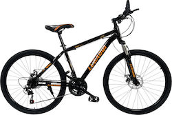 Kidstoys Lubaoqi 26" Πορτοκαλί Mountain Bike με 21 Ταχύτητες και Μηχανικά Δισκόφρενα