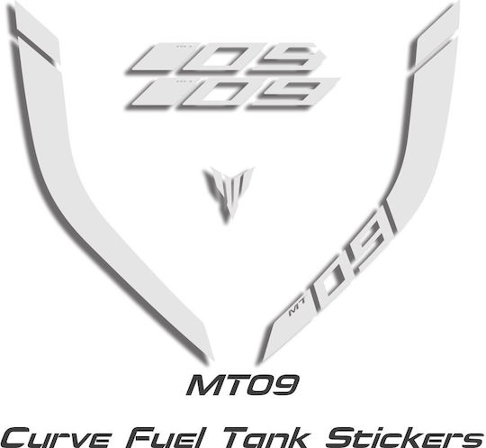Frisky Αυτοκόλλητα Σετ Yamaha MT 2009 2017-2020 Ασημί