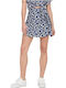 Women's Skirt-Shorts High-waisted Floral Blue