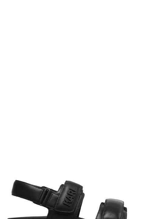 Karl Lagerfeld Men's Leather Sandals Black KL52506-000