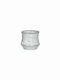 Inart Candle Holder Glass in White Color 12x12x11cm 1pcs