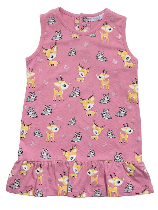 Funky Kids Dress Sleeveless Pink