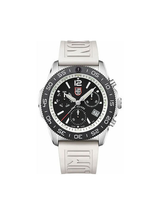 Luminox Pacific Diver Watch Chronograph Battery with White Rubber Strap