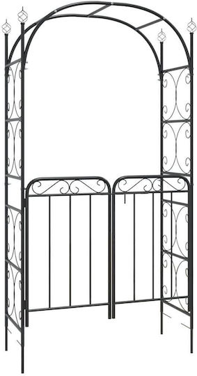 Gartenbogen aus Metall in Schwarz Farbe 108x45x235cm