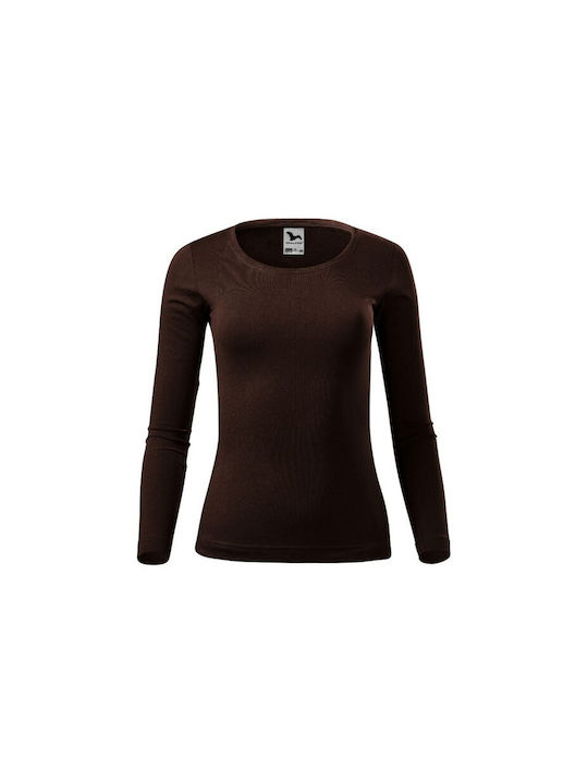 Malfini Women's Long Sleeve Promotional Blouse Brown