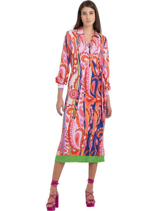Rochie-Cămașă Midi Wrap-Around