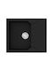 Sanitec Ultra Granite Drop-In Sink Synthetic Granite W60xD50cm Nero