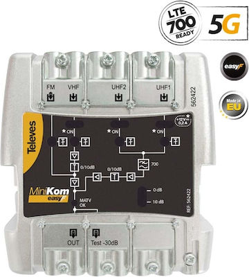 Televes 562422 MiniKom Easy-F 5G LTE 116dBuV Zentraler Verstärker Satelliten 12-15-0013