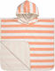 Laessig Block Stripes Kids Beach Poncho Peach R...