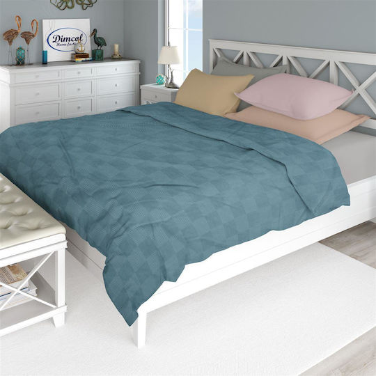 Dimcol Κουβέρτα Πικέ Μονή 165x250εκ. Πετρόλ 33122668002 Dimcol Κουβέρτα Πικέ Μονή 165x250εκ. Πετρόλ 33122668002