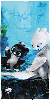 How To Train Your Your Dragon Kids Beach Towel Blue 140x70cm 420708705865