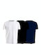 Premium Essentials Men's Undershirts Short-sleeved White / Black 3Pack
