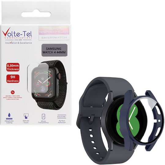 Volte-Tel Full Face Tempered Glass για το Galaxy Watch 4 44mm 1τμχ 8325915 Blue