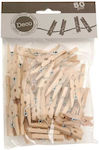 WOODEN PEGS SET/50 25MM NATURAL