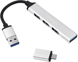 Treqa USB Hub 4 Θυρών (USB-A) USB-3 Treqa USB Hub 4 Θυρών (USB-A) USB-3