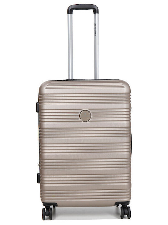 WORLDLINE Worldline Koffer Kabine Hart Beige mit 4 Räder Höhe 45cm