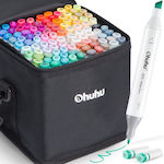 Ohuhu Set of 100 Alcohol Markers Oahu Fine & Chisel