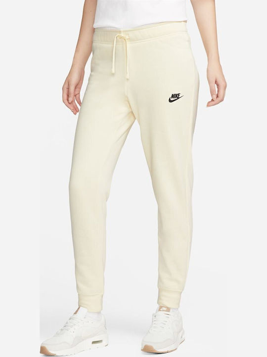 cream nike joggers womens