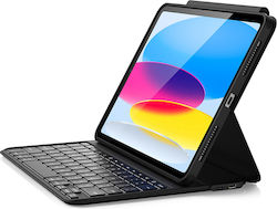 ESR Ascend Lite Flip Cover Silicon cu Tastatură Engleză SUA Negru (iPad 2022 10.9'' - iPad 2022 10,9") 193417