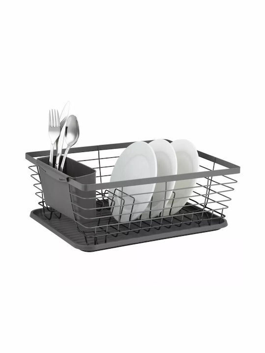 KING Hoff KH 1715 Kitchen Sink Organizer from Stainless Steel in Gray Color 36x30x14.5cm