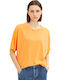 Women's Summer Blouse Short Sleeve Orange