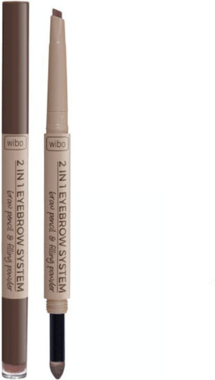 Wibo 2in1 Eyebrow System Waterproof Pencil for Eyebrows 01 Light Brown