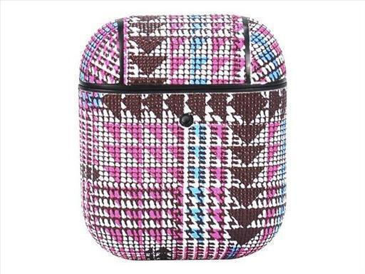 TerraTec Air Box Θήκη Υφασμάτινη με Γάντζο Tartan Pink για Apple AirPods