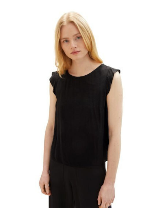 Tom Tailor Women's Summer Blouse Sleeveless Black