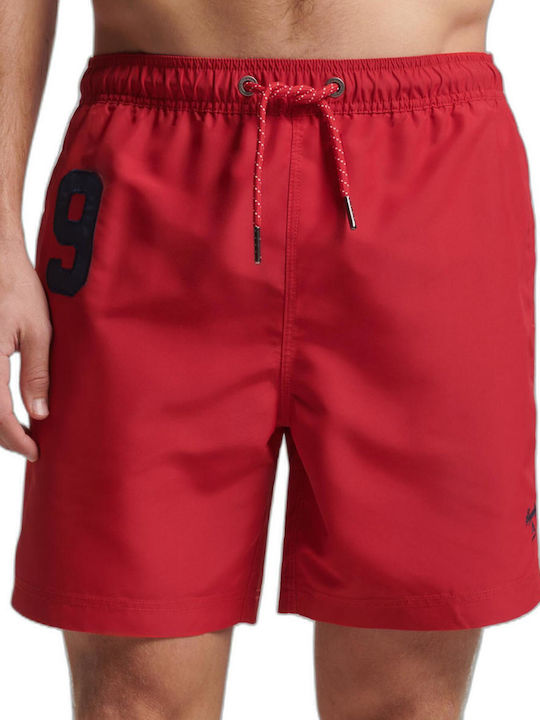 Superdry Ovin Vintage Мъжки Бански Плувни Шорти Червени