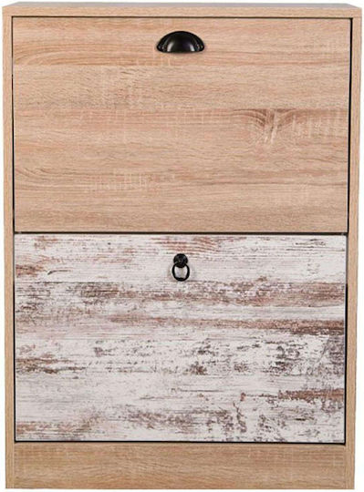 Suport pentru pantofi Lounge cu 2 Rafturi Stejar Sonoma L60xW23.5xH81cm