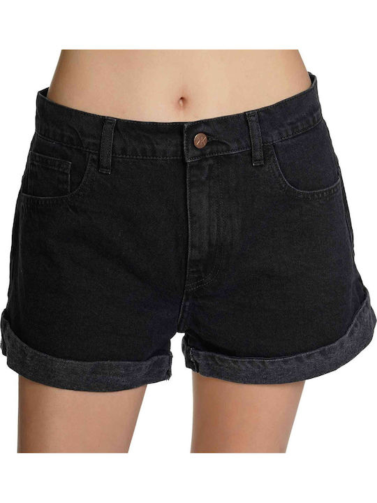 Kendall + Kylie Basic Γυναικείο Τζιν Σορτς Μαύρο