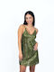 Rochie mini cu verde pergament