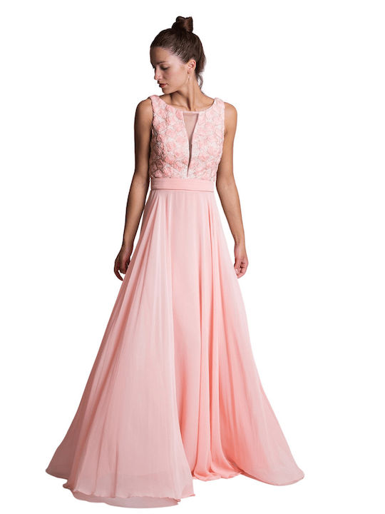 Eden Βραδινό Φόρεμα Ροζ