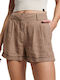 Women's Linen Shorts Brown