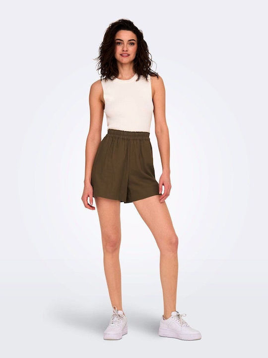 Only Tokyo Women's High-waisted Shorts Brown