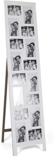 Multi 16 Fotografii Lemn Cu Ramă Albă
