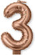 Procos Geburtstagskerze Nummer "3" in Rose Gold...