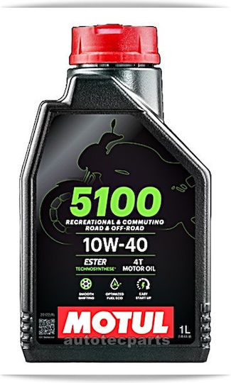 Motul 5100 4T 10W-40 Ημισυνθετικό Λάδι Μοτοσυκλέτας για Τετράχρονους Κινητήρες 1lt