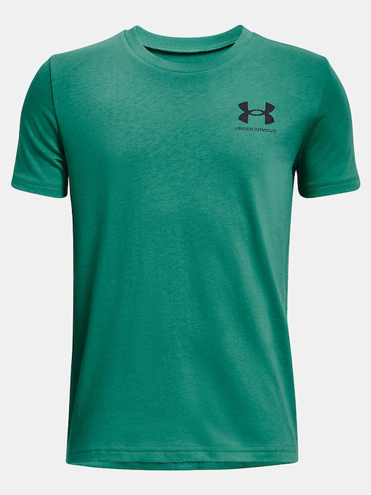 Under Armour Παιδικό T-shirt Πράσινο Sportstyle