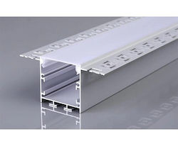 Optonica Walled LED Strip Aluminum Profile with Opal Cover for Drywall 200x7.1x3.5cm