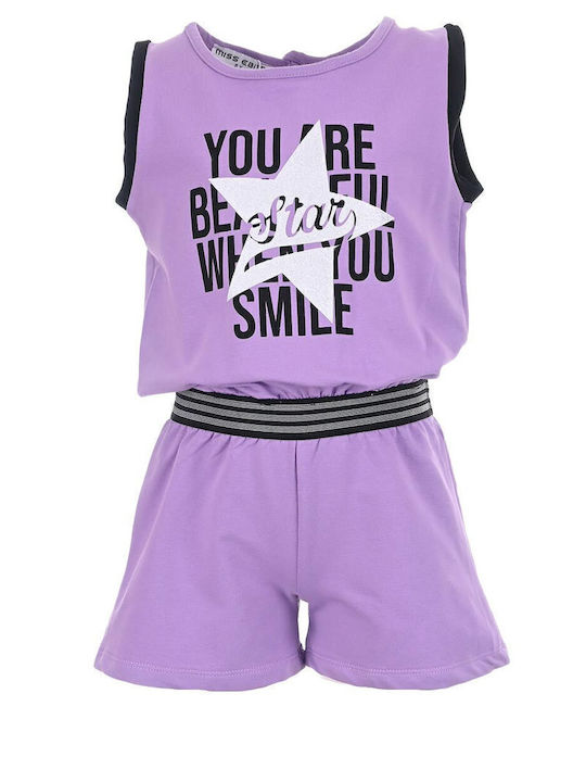 Kids' Fabric Jumpsuit Shorts/Bermudas Purple