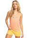 Losing My Mind Women's Athletic Blouse Sleeveless Orange