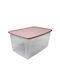 Viomes Plastic Cutie de Depozitare cu Capac Roz 59x40x30cm 1buc