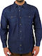 Langärmlig Jeans Hemd Blau
