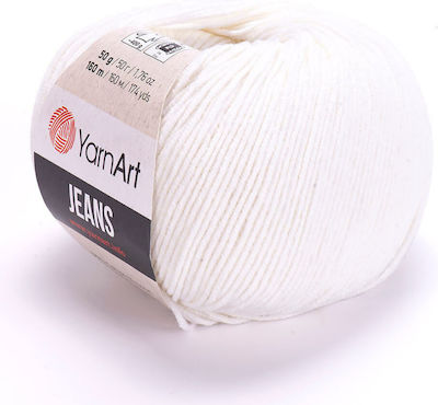 YarnArt Strickgarn Jeans 01 White 160m 50gr