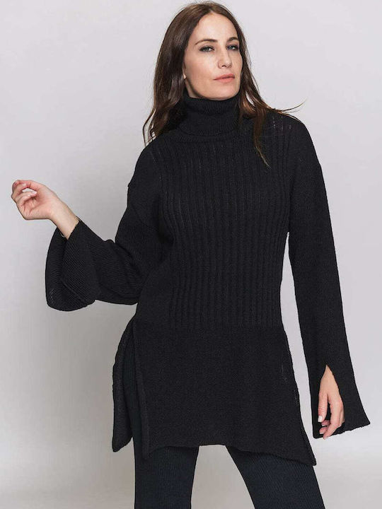 Christelle Nima Knitted Long Blouse Black 22.1022CN