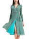 Dvf Phoenix Dress DVFDW1R008FGSTQ fleurgeo summer turquoise