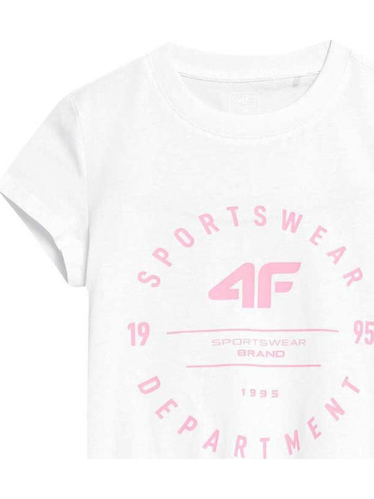 4F Παιδικό T-shirt Λευκό