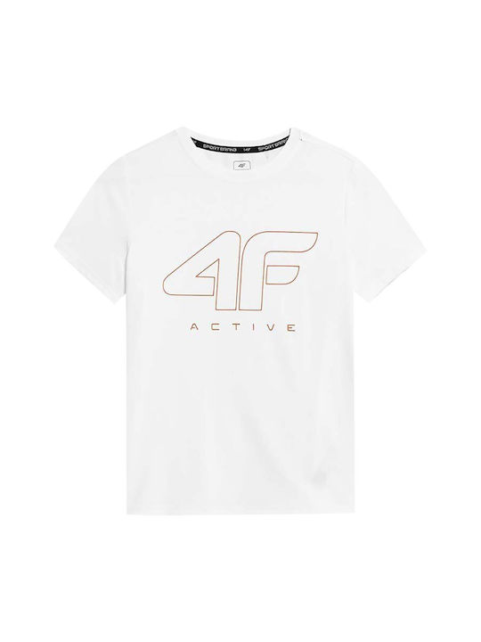 4F Παιδικό T-shirt Λευκό