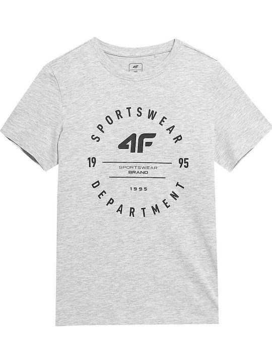 4F Παιδικό T-shirt Γκρι